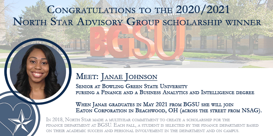 A Picture of the March 2021 scholarship winner Janae Johnson